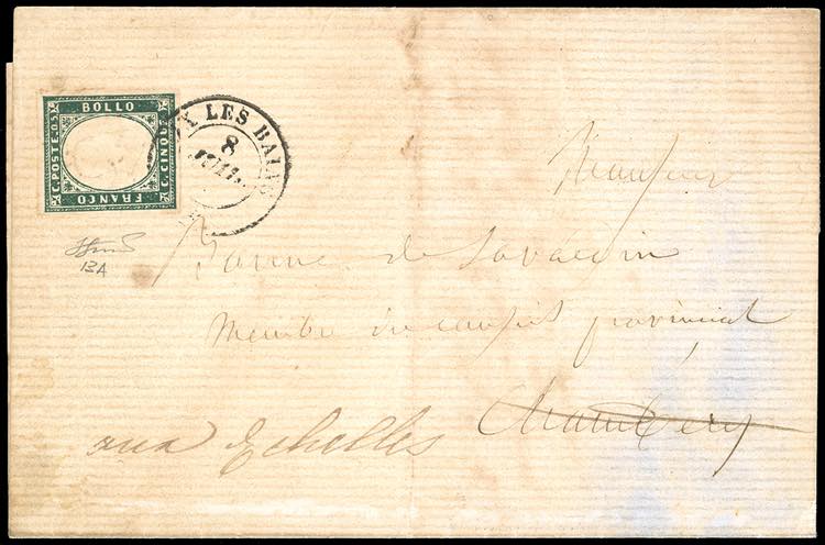 1857 - 5 cent. verde mirto (13A), ... 