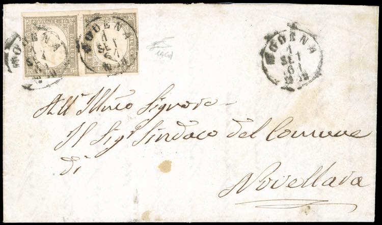 1861 - 10 cent. grigio (14Cd), ... 