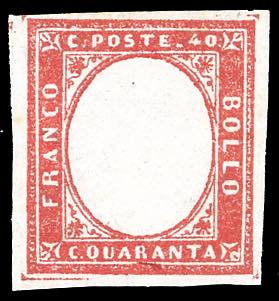 1863 - 40 cent. rosa vermiglio, ... 