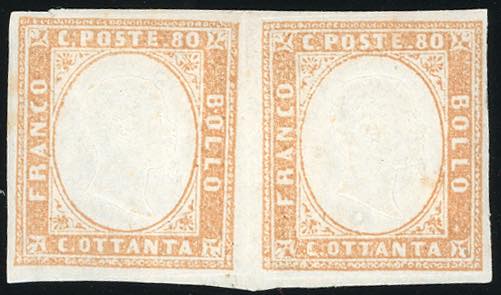 1858 - 80 cent. bistro arancio ... 