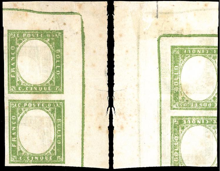 1863 - 5 cent. verde, prova di ... 
