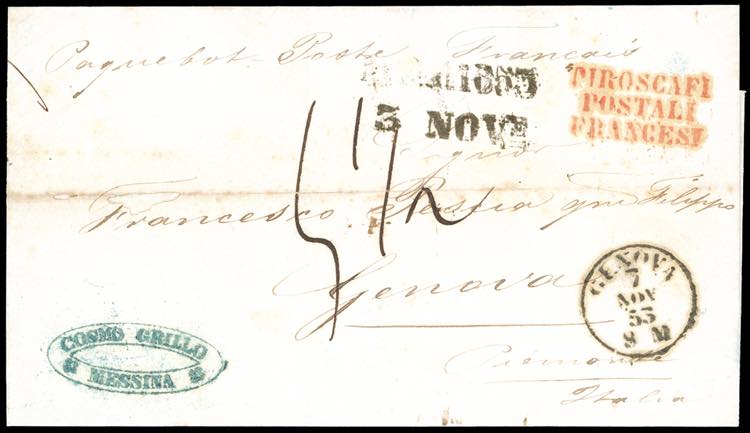 1853 - Lettera prefilatelica da ... 