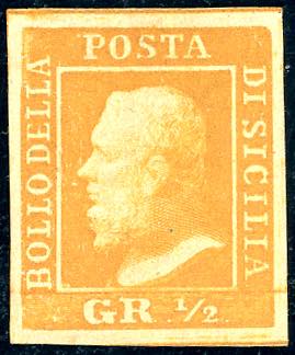 1859 - 1/2 grano arancio scuro, II ... 