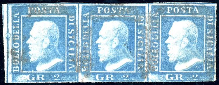 1859 - 2 grana azzurro smorto, I ... 