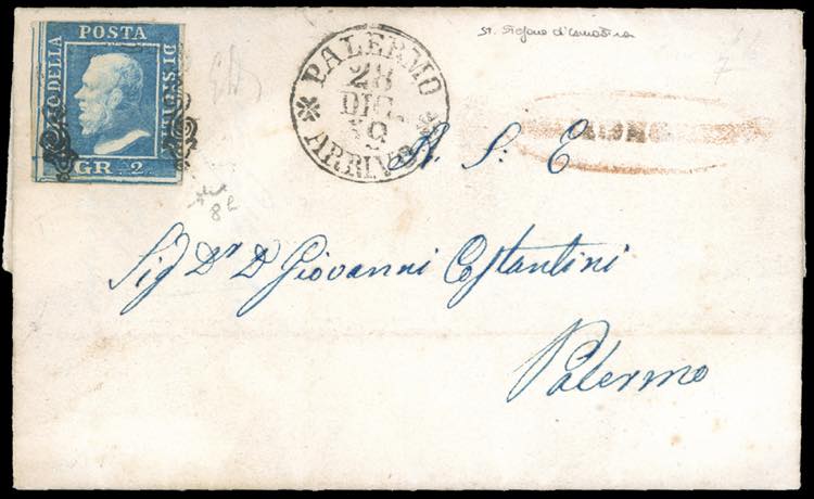 1859 - 2 grana azzurro verdastro, ... 