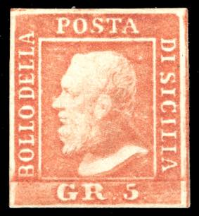 1859 - 5 grana vermiglio chiaro, I ... 