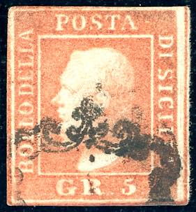 1859 - 5 grana vermiglio, II ... 