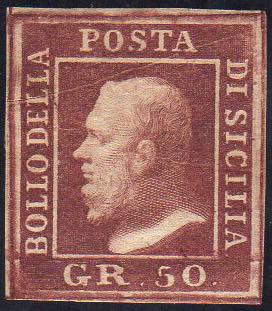 1859 - 50 grana lacca bruno, due ... 