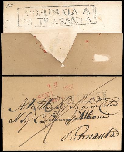 1837 - Lettera prefilatelica, ... 