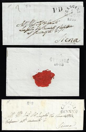 1843/1845 - Tre prefilateliche da ... 