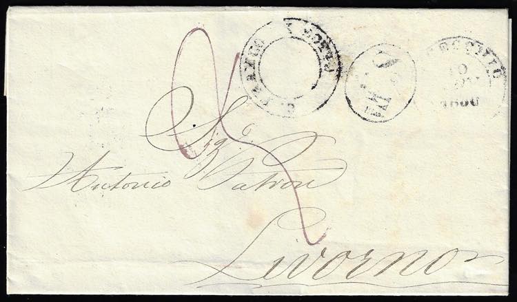 1850 - Lettera prefilatelica da ... 