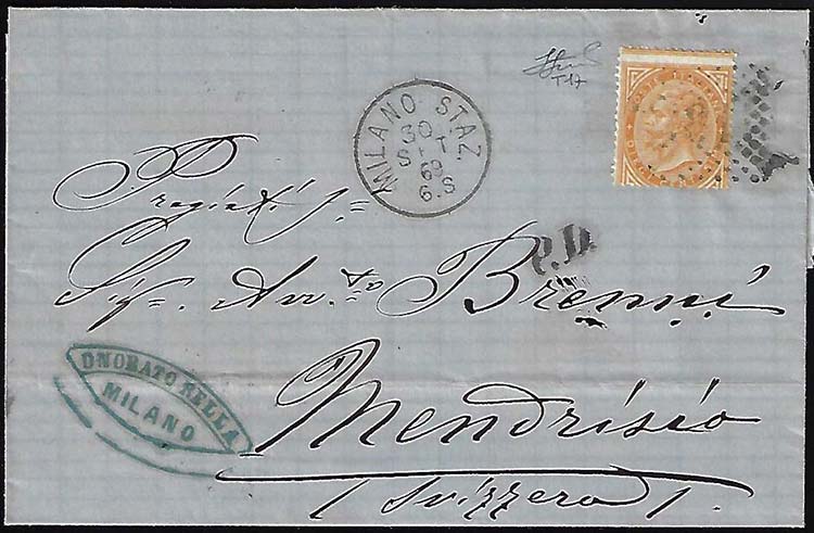 1869 - 10 cent. De La Rue, ... 