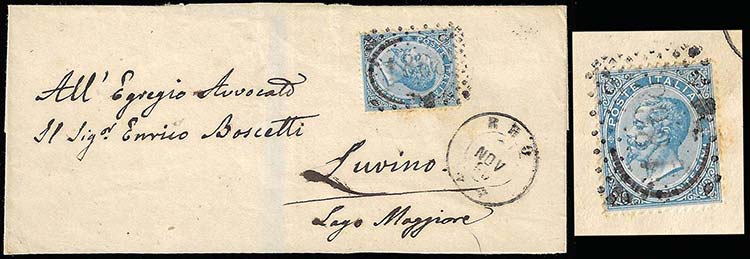 1865 - 20 cent. su 15 cent. I ... 