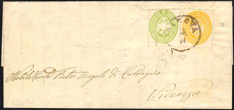 1865 - 2 soldi giallo, dent. 14, 3 ... 