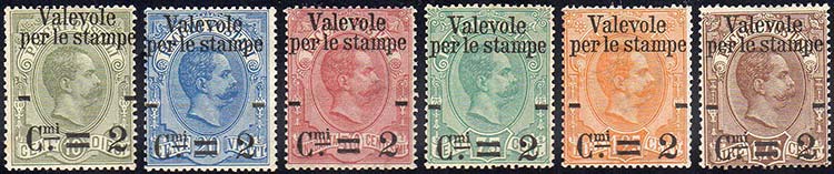 1890 - Valevoli per le stampe ... 