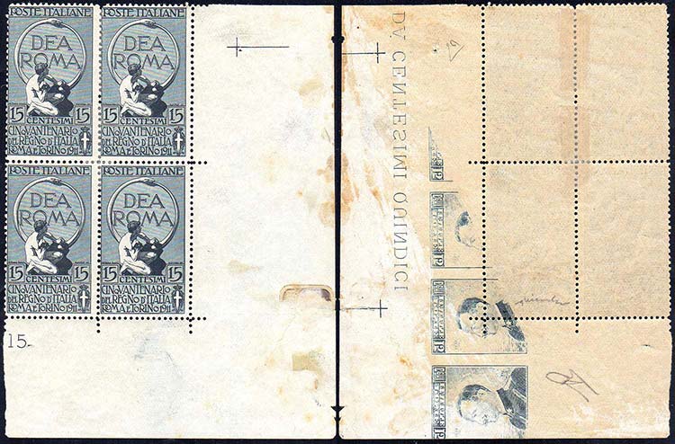 1911 - 15 + 5 cent. Unità ... 