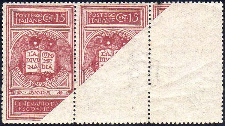 1921 - 15 cent. Dante, stampa ... 