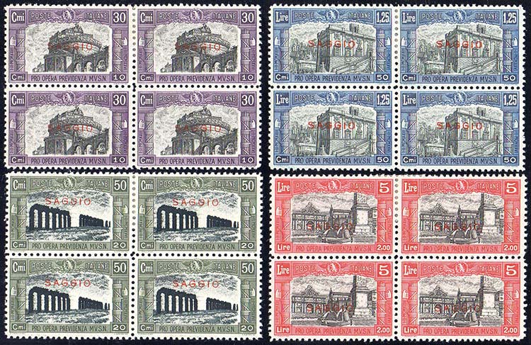 1928 - Milizia II, soprastampati ... 