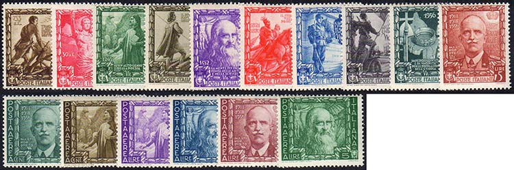 1938 - Impero (439/448+A), gomma ... 