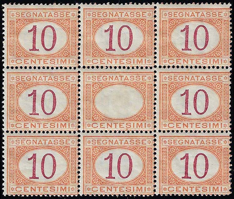 1890 - 10 cent. arancio e ... 