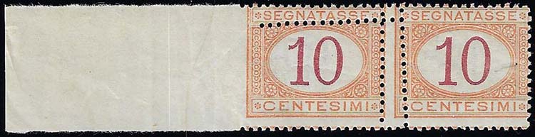 1890 - 10 cent. arancio e ... 
