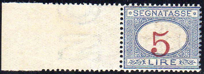 1903 - 5 lire azzurro e carminio, ... 