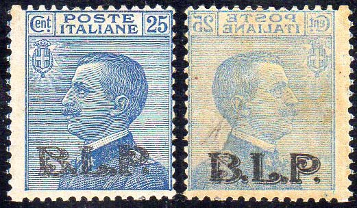 1922 - 25 cent., soprastampa BLP ... 