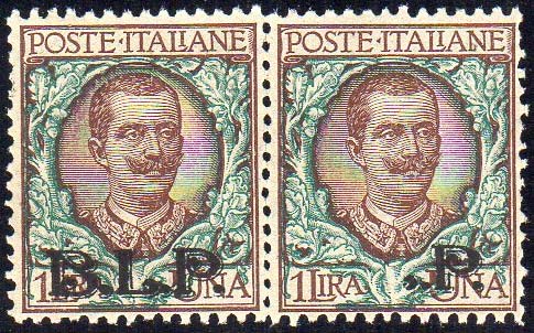 1922 - 1 lira, soprastampa BLP del ... 