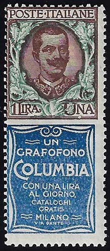 1924 - 1 lira Columbia (20), gomma ... 