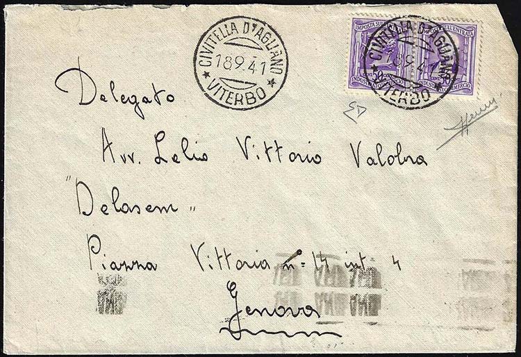 1941 - 50 cent. violetto, Marca da ... 