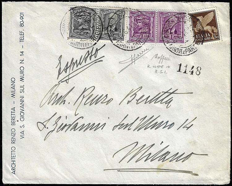 1944 - 25 cent. grigio, 1 lira ... 