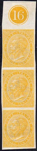 1863 - 15 cent. giallo arancio De ... 