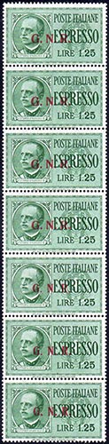 1943 - 1,25 lire, soprastampa ... 