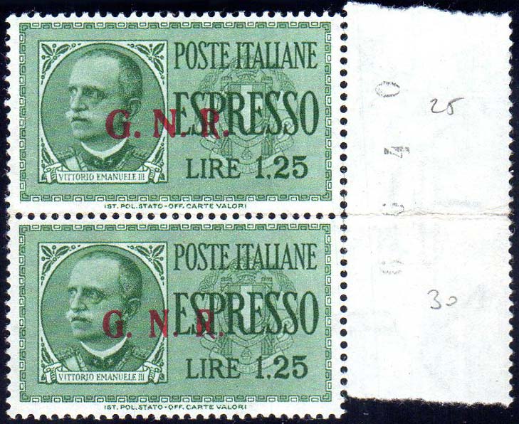 1943 - 1,25 lire, soprastampa ... 