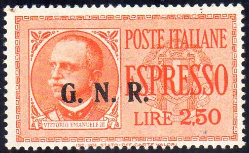 1943 - 2,50 lire, soprastampa ... 