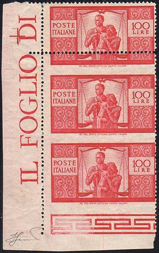 1946 - 100 lire carminio vivo ... 