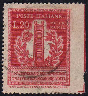 1949 - 20 lire Volta, dent. 13 1/4 ... 