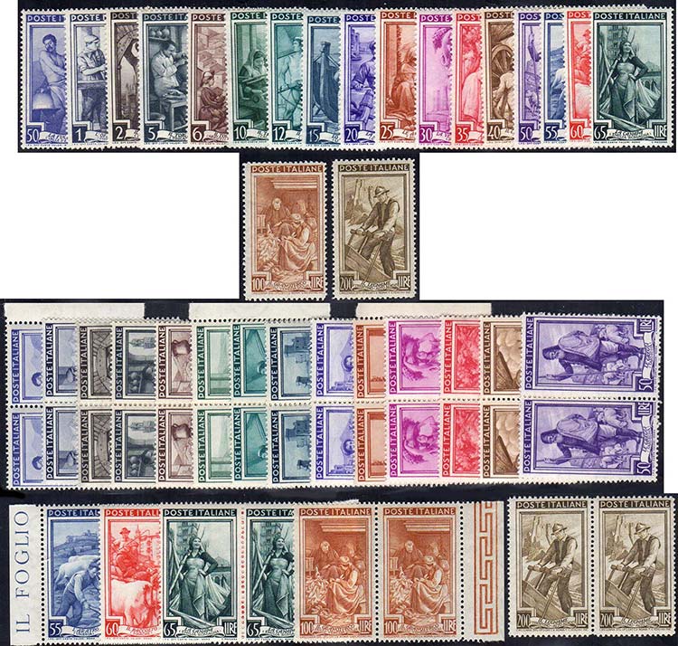 1950 - Lavoro, filigrana ruota ... 