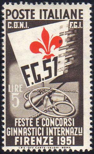 1951 - 5 lire Ginnici, stampa del ... 