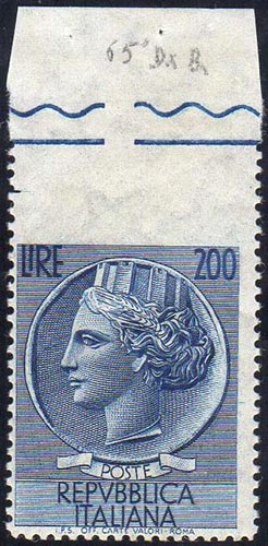 1957 - 200 lire Turrita, filigrana ... 