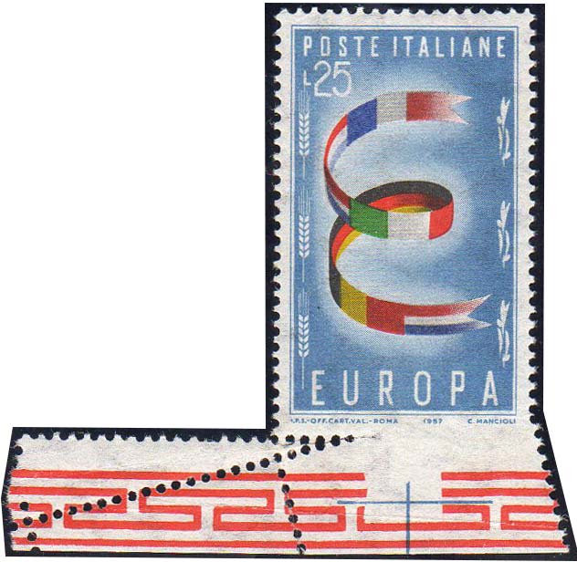 1957 - 25 lire Europa CEPT, quasi ... 