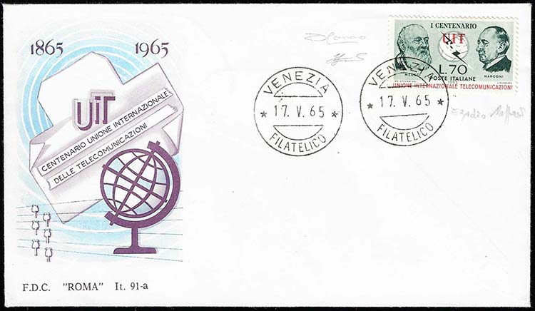 1965 - 70 lire Centenario UIT, ... 