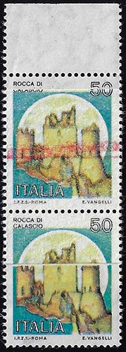 1980 - 50 lire Castelli, stampa su ... 