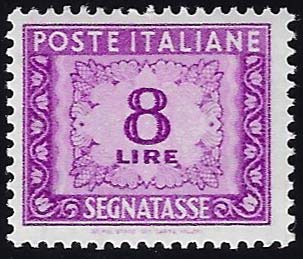 1954 - 8 lire, filigrana stelle ... 