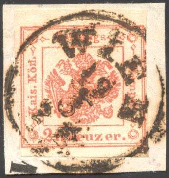 1859 - 2 kr. vermiglio (3), ... 