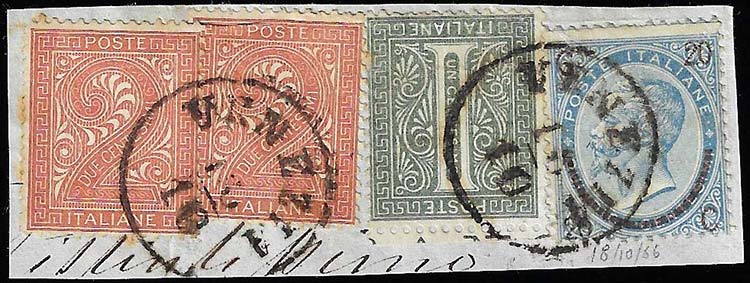 1866 - 1 cent., 2 cent., due ... 