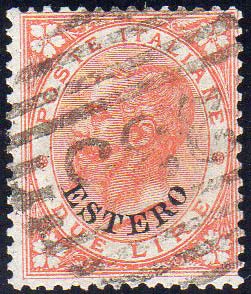 TUNISI 1874 - 2 lire soprastampato ... 