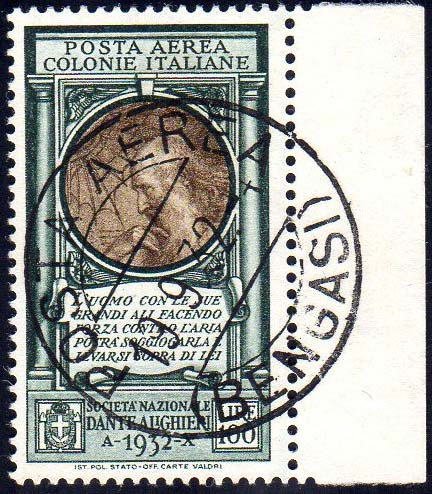 POSTA AEREA 1932 - 100 lire Dante ... 