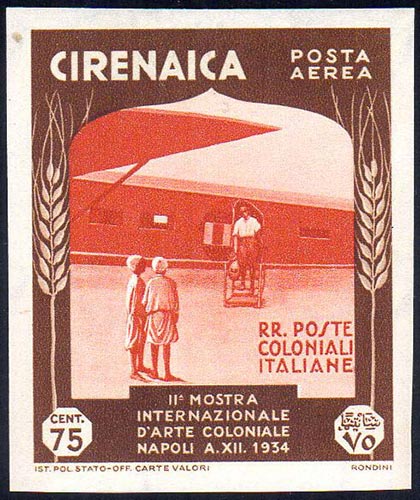POSTA AEREA 1934 - 75 cent. Arte ... 