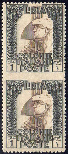 1921 - 1 cent. Pittorica, coppia ... 